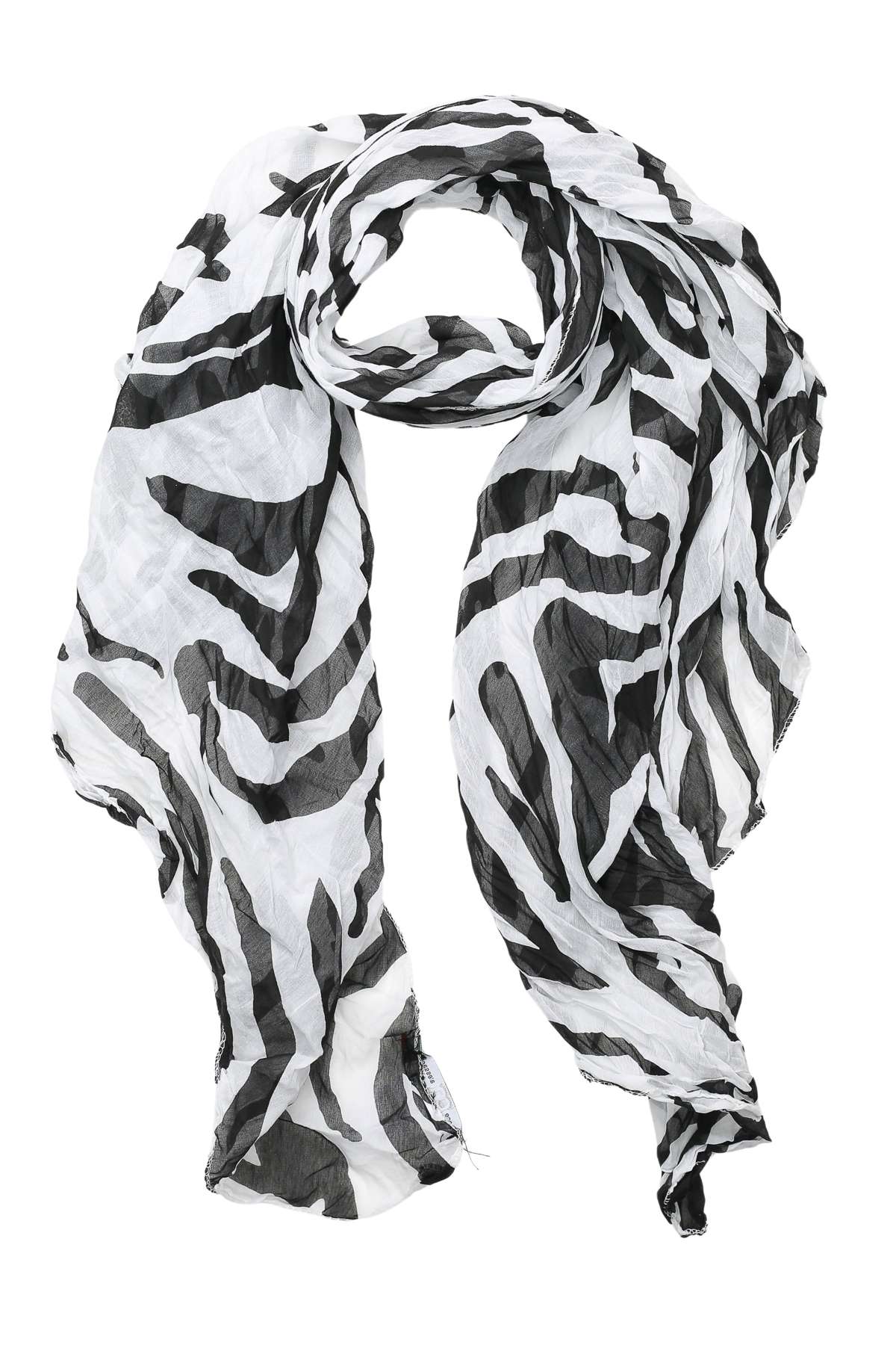 Модный шарф (1 шт.) с узором «зебра», производство Италия.