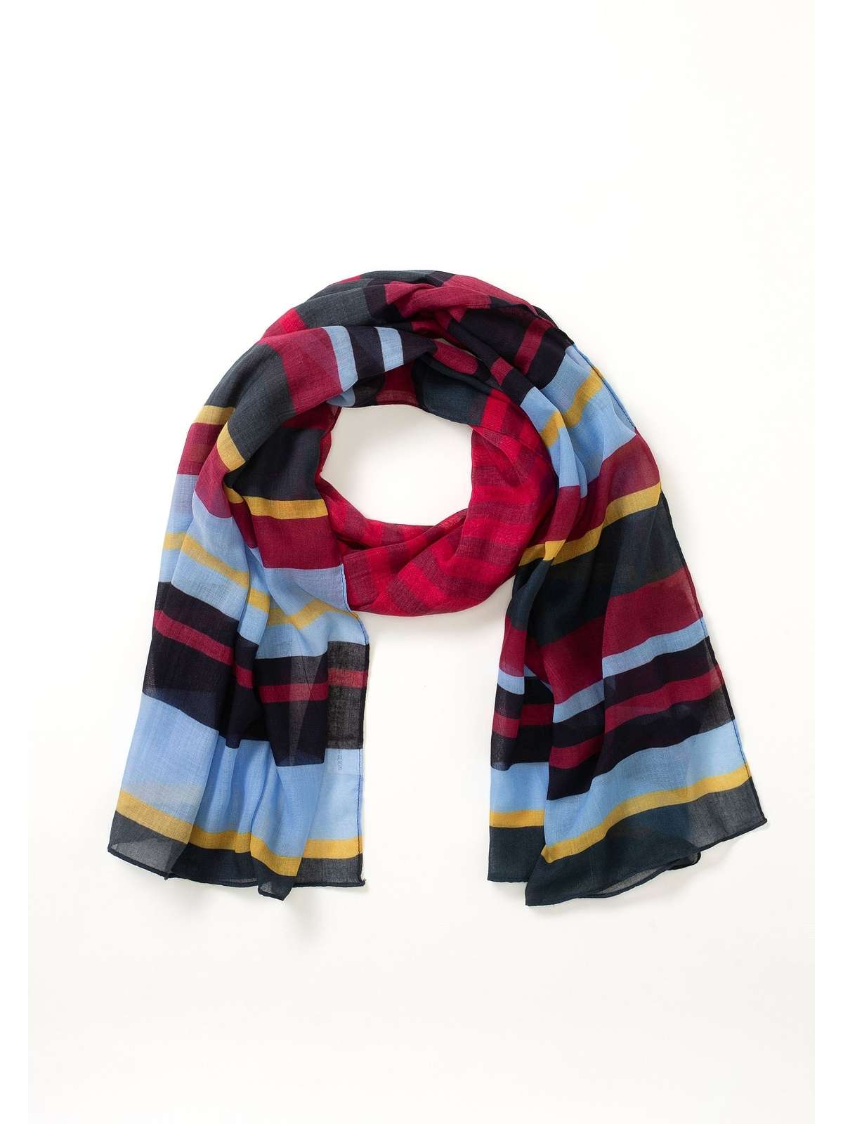 Модный шарф с цветной блокировкой, ок. 70х180 см.