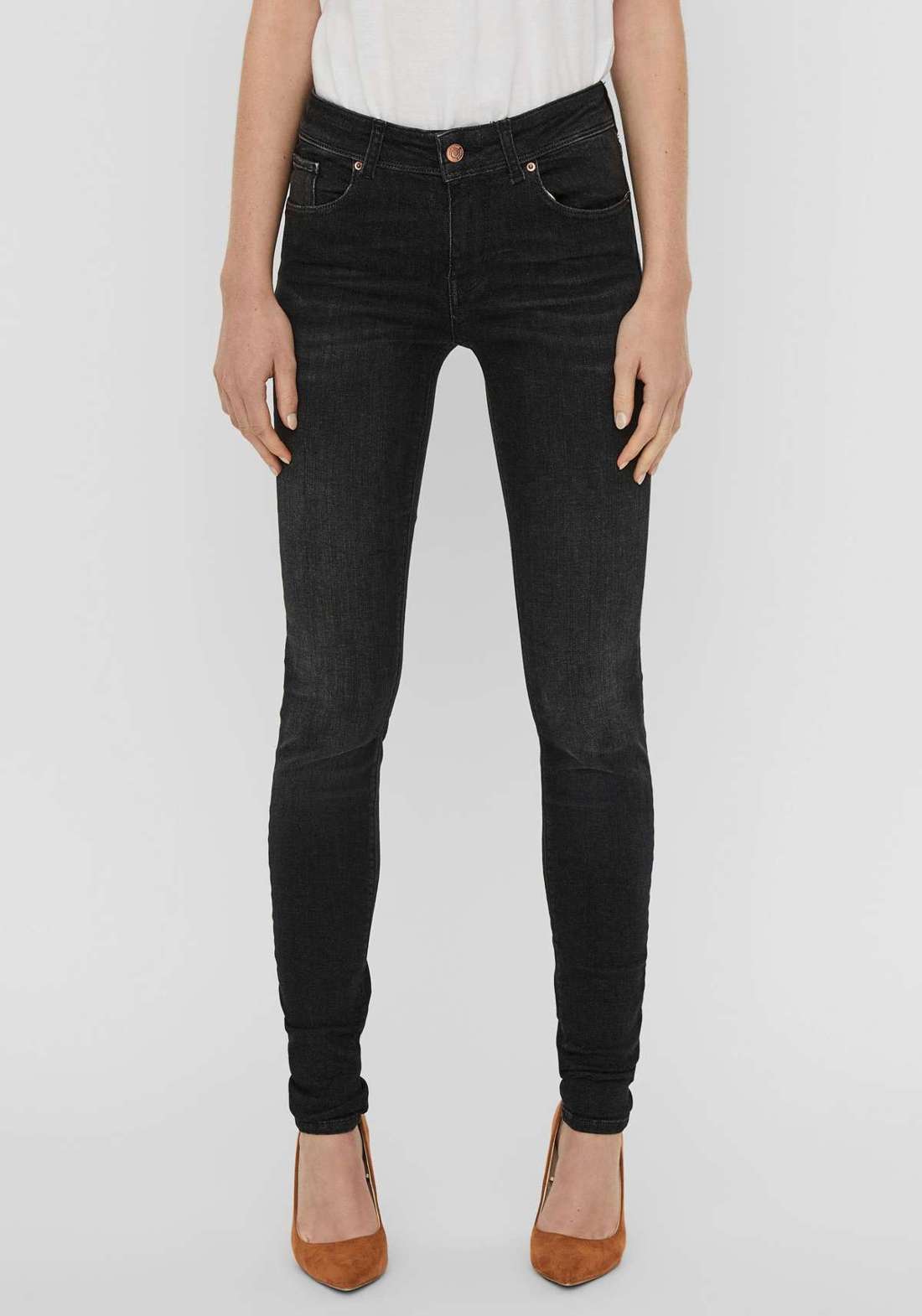 Джинсы скинни VMLUX MR SLIM JEANS