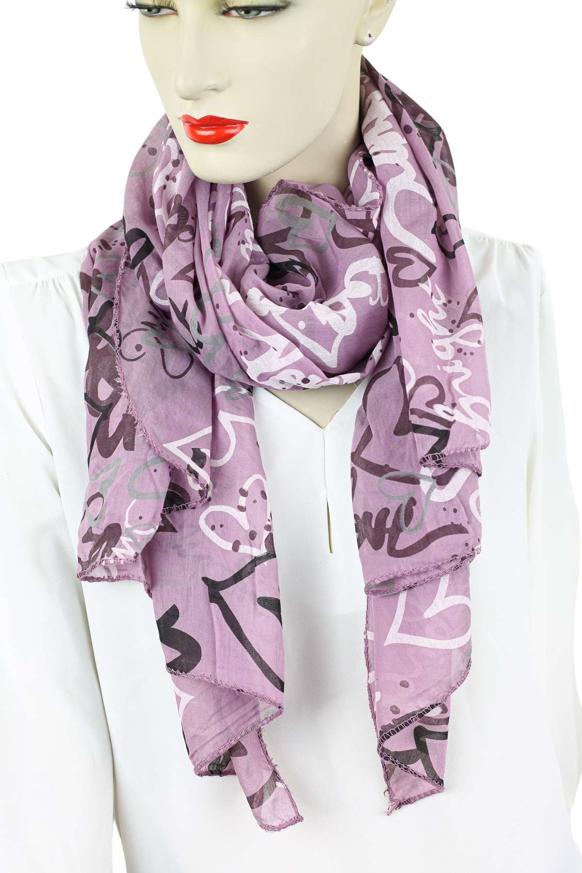 Модный шарф (1 штука), производство Италия, с содержанием шелка.