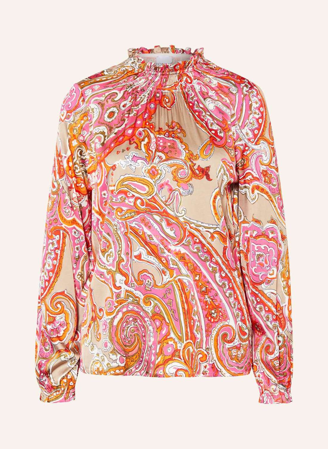 Атласная блузка-рубашка