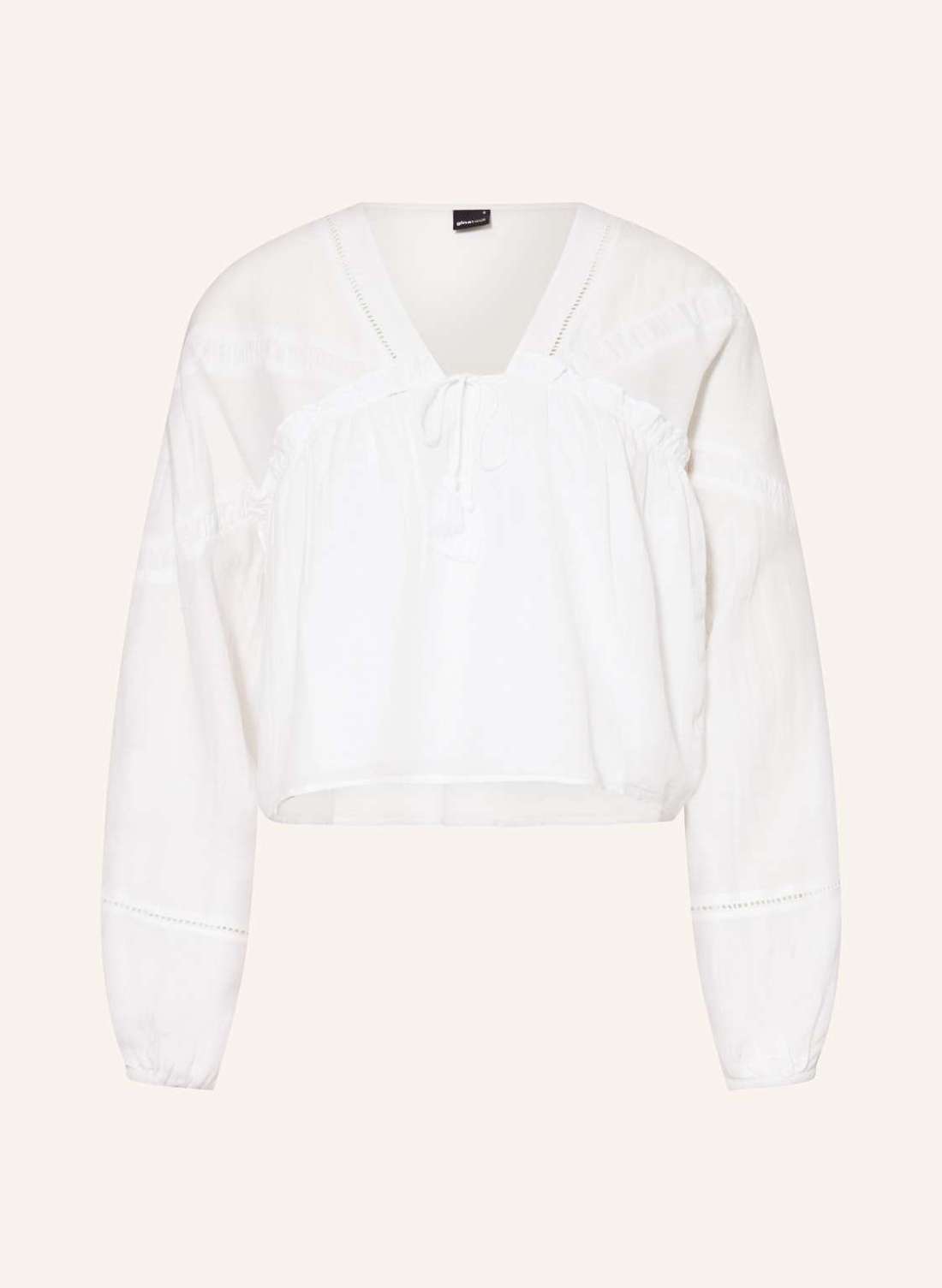 Блузка-рубашка с рюшами