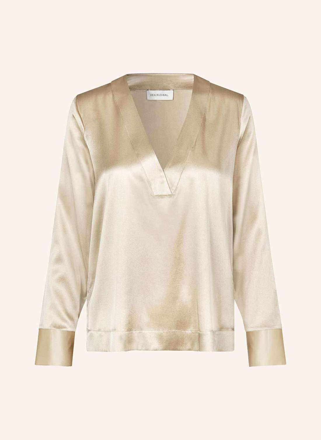 Шелковая блузка-рубашка RAYNA