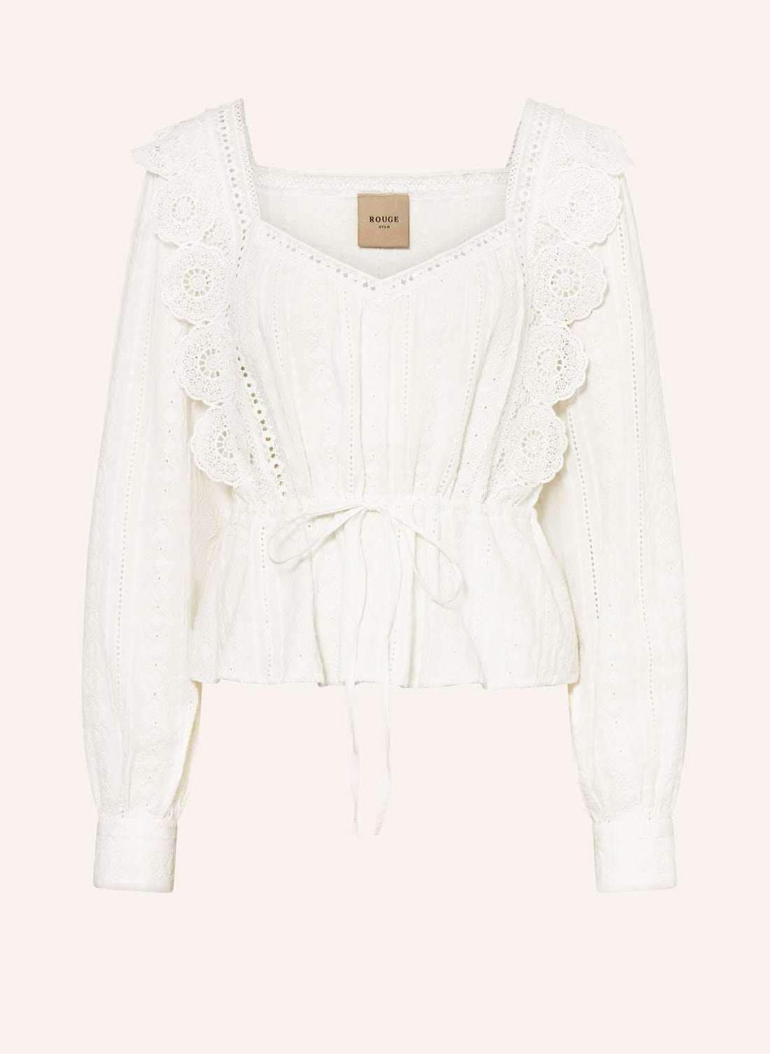 Блузка-рубашка с кружевом