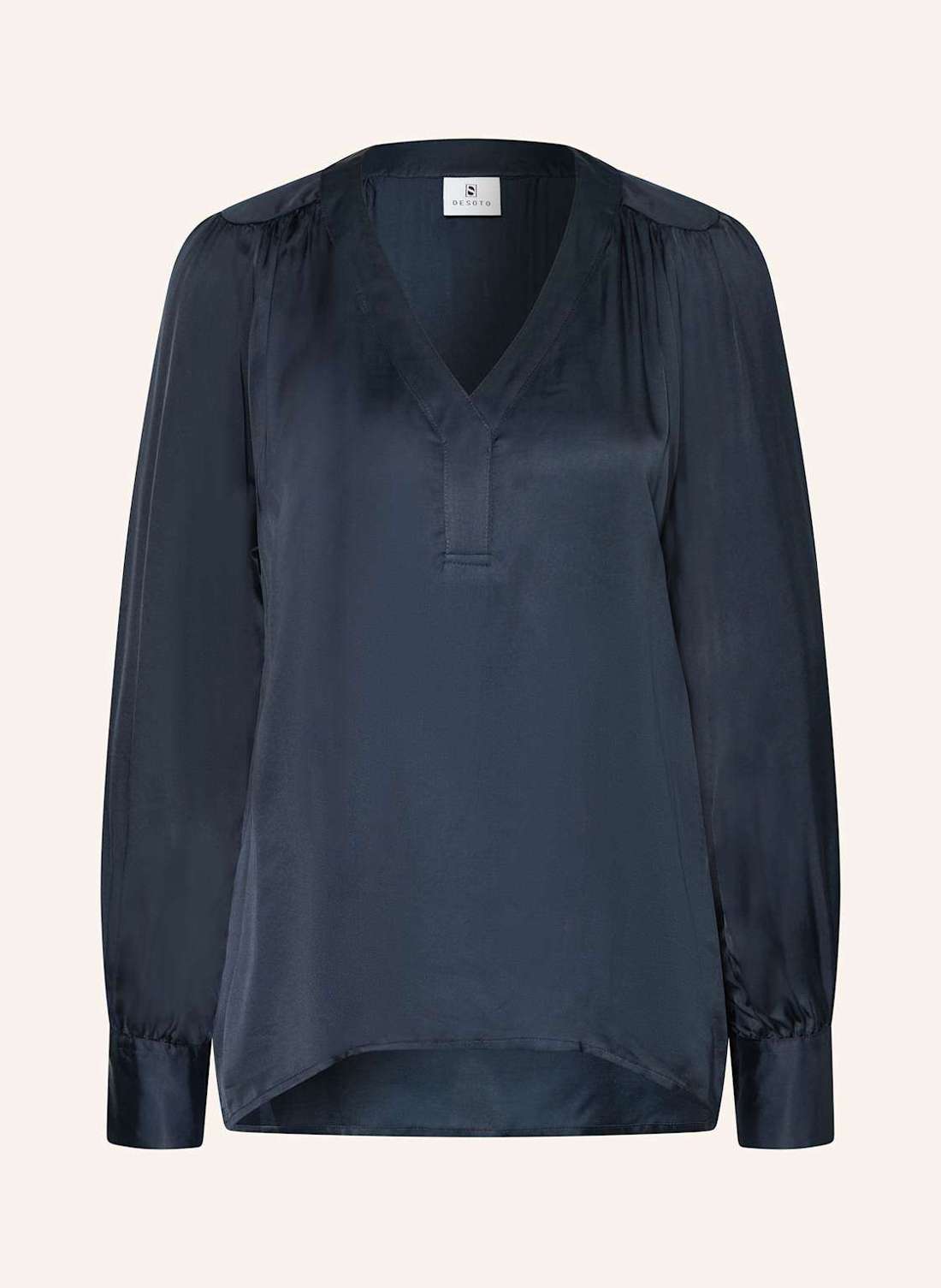 Атласная блузка-рубашка FLORA