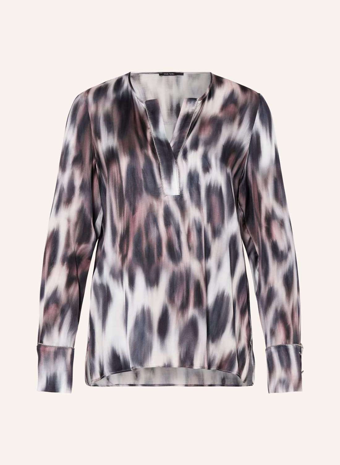 Атласная блузка-рубашка