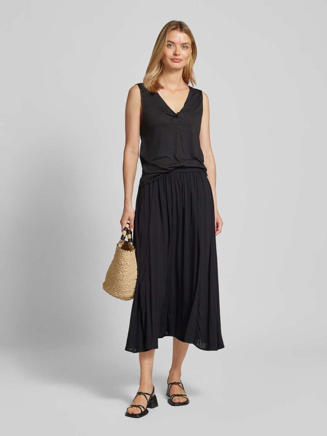 Юбка-миди с эластичным поясом