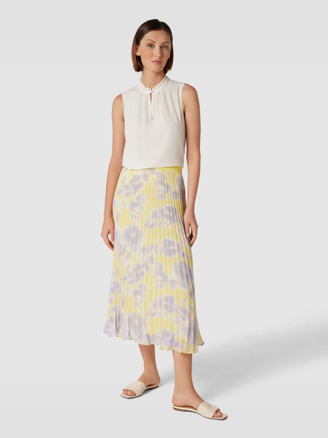 Юбка-миди с цветочным узором