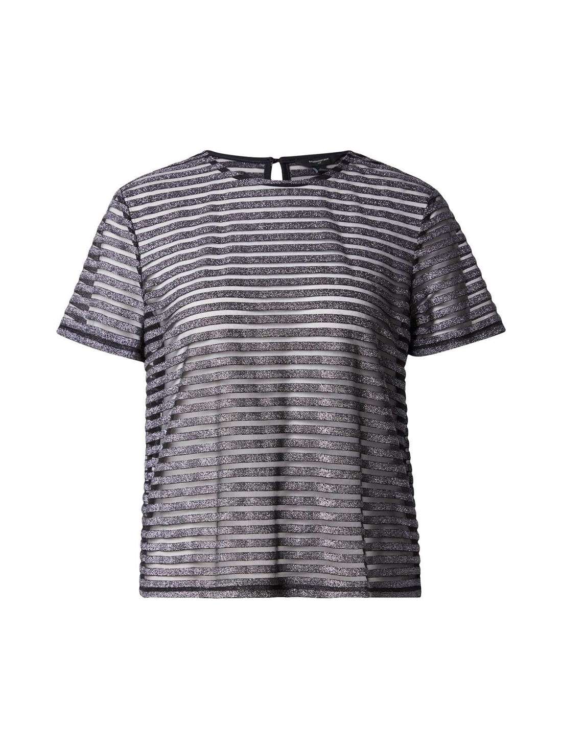 Damen - Shirts & Tops 'V SS SHEER SPARKLE STRIPE CREW'