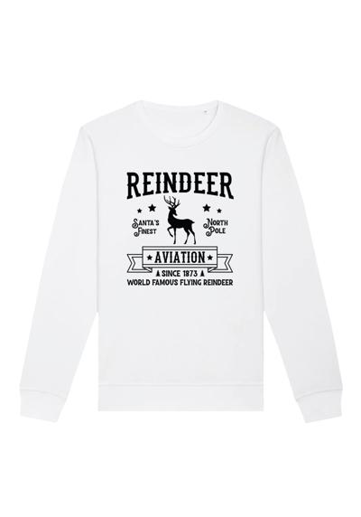 Свитшот Weihnachten Reindeer Aviation Retro Sign (GOTS)