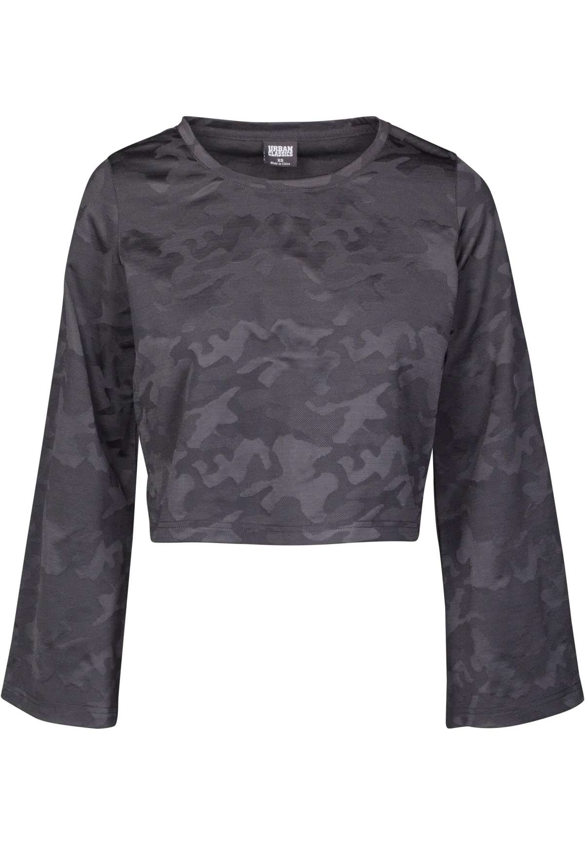 футболка »Urban Classics Damen Ladies Short Jacquard Camo L/S«