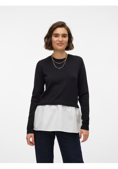 Свитер с круглым вырезом VMJOSE LS O-NECK WVN MIX PULLOVER GA BOO