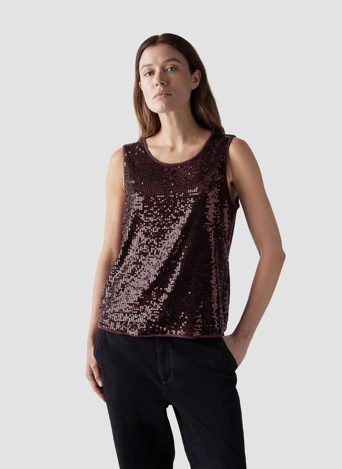 Длинный топ Glamouröses Pailletten-Top