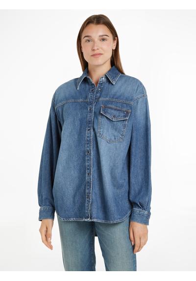 Блуза-рубашка с флагом Tommy Hilfiger DNM LS RELAXED SHIRT BETH