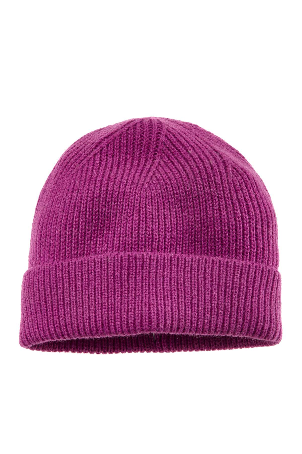 Вязаная шапка из смесовой шерсти с отворотом, шапка-бини, зимняя шапка, шапка из шерсти.