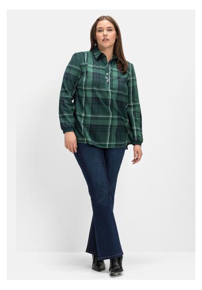 Джинсы Bootcut с эластичным поясом и контрастной строчкой. Große Größen