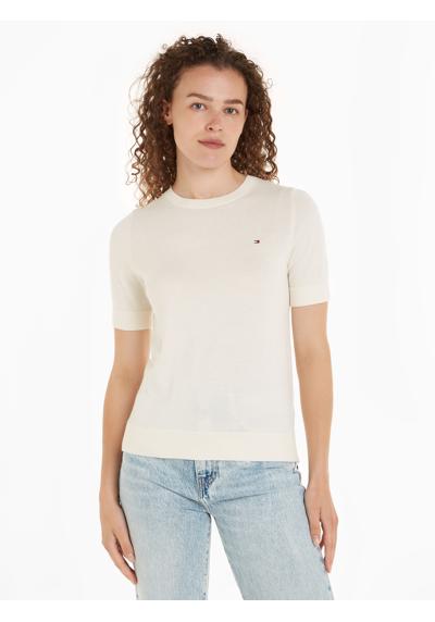 Свитер с короткими рукавами и вышивкой логотипа. CO JERSEY STITCH C-NK SS SWEATER