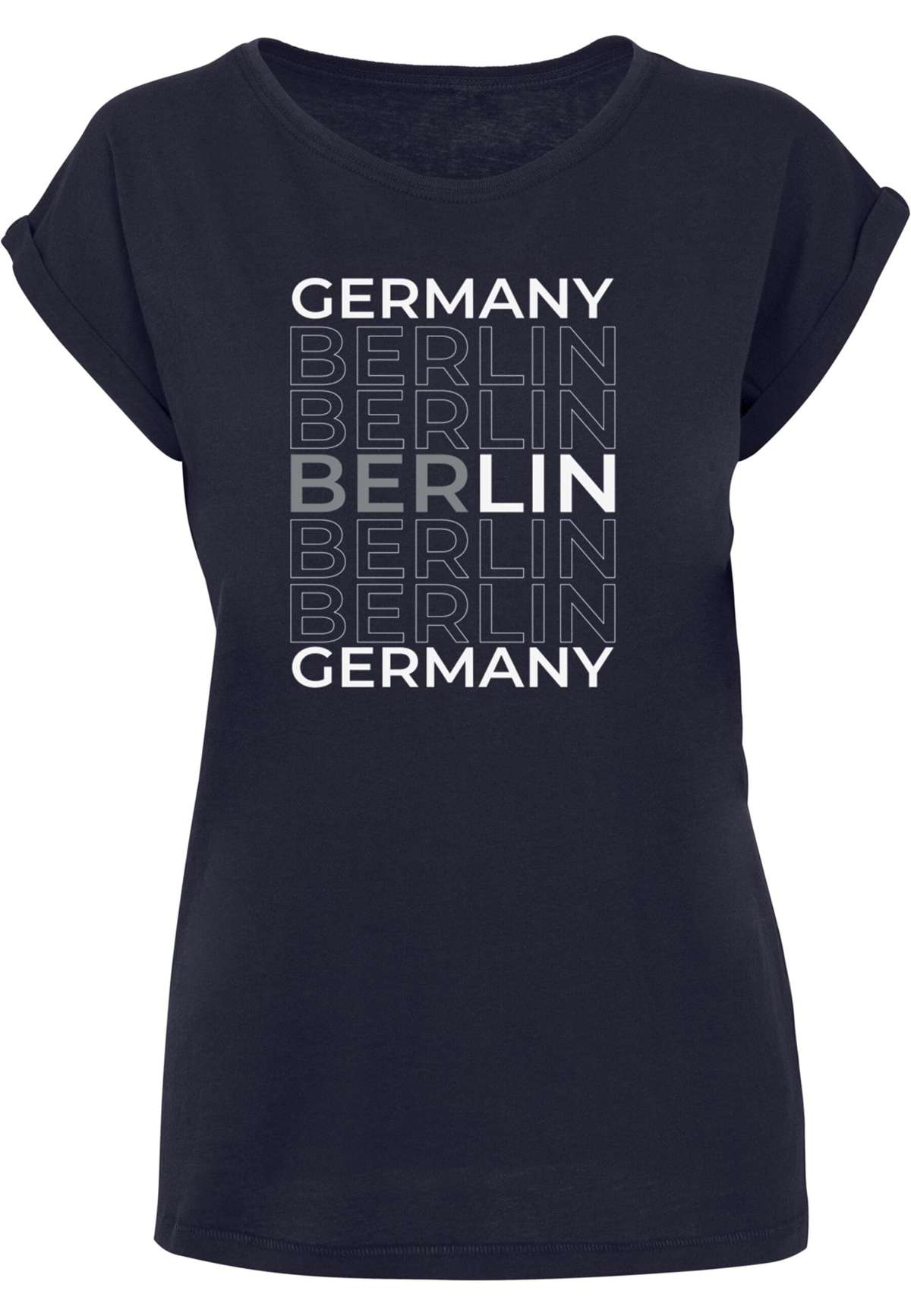 футболка »Damen Ladies Berlin X Extended Shoulder Tee«