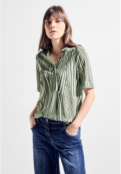Рубашка-туника с графичным волнистым принтом