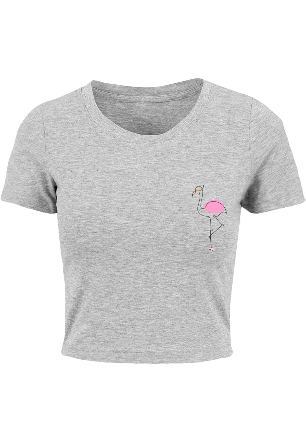 футболка »Damen Ladies Flamingo Cropped Tee«