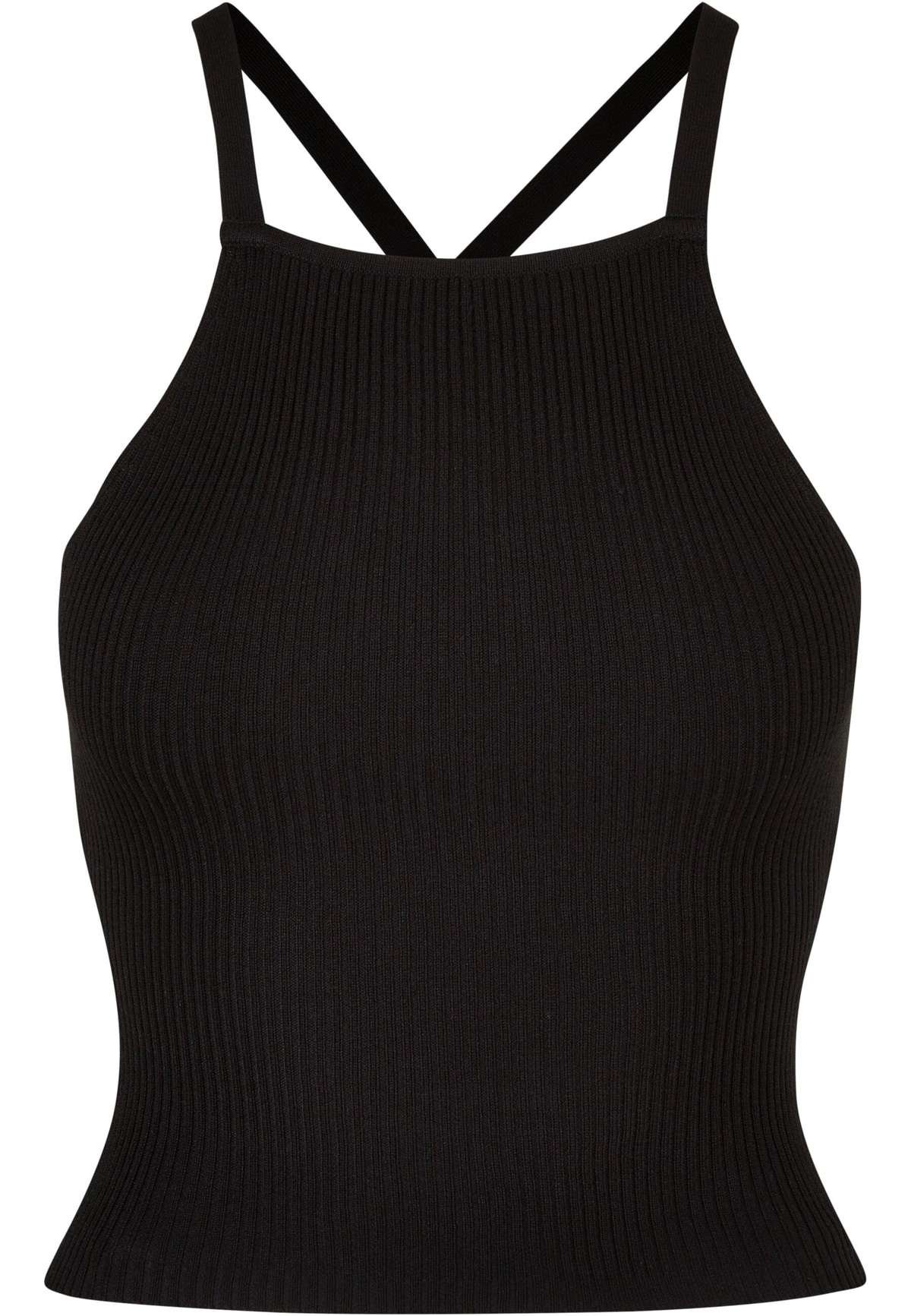 Мышечная рубашка Urban Classics Damen Ladies Rib Knit Crossed Back Top