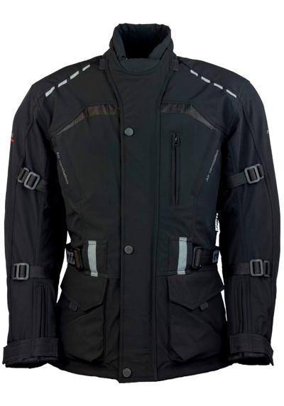 Мотоциклетная куртка, 8 карманов, 4 вентиляционных отверстия, с полосками безопасности.
