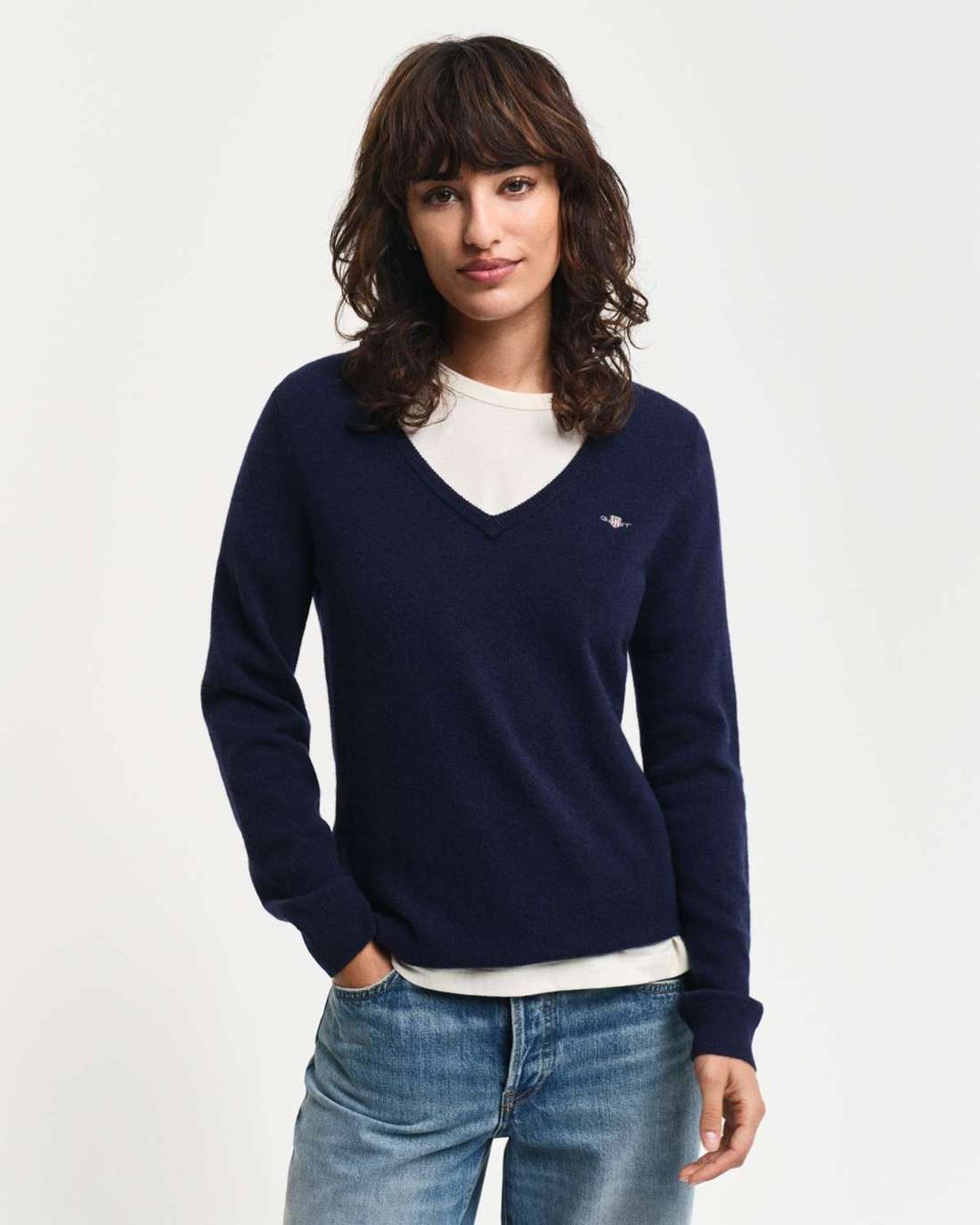 свитер с V-образным вырезом EXTRAFINE LAMBSWOOL V-NECK