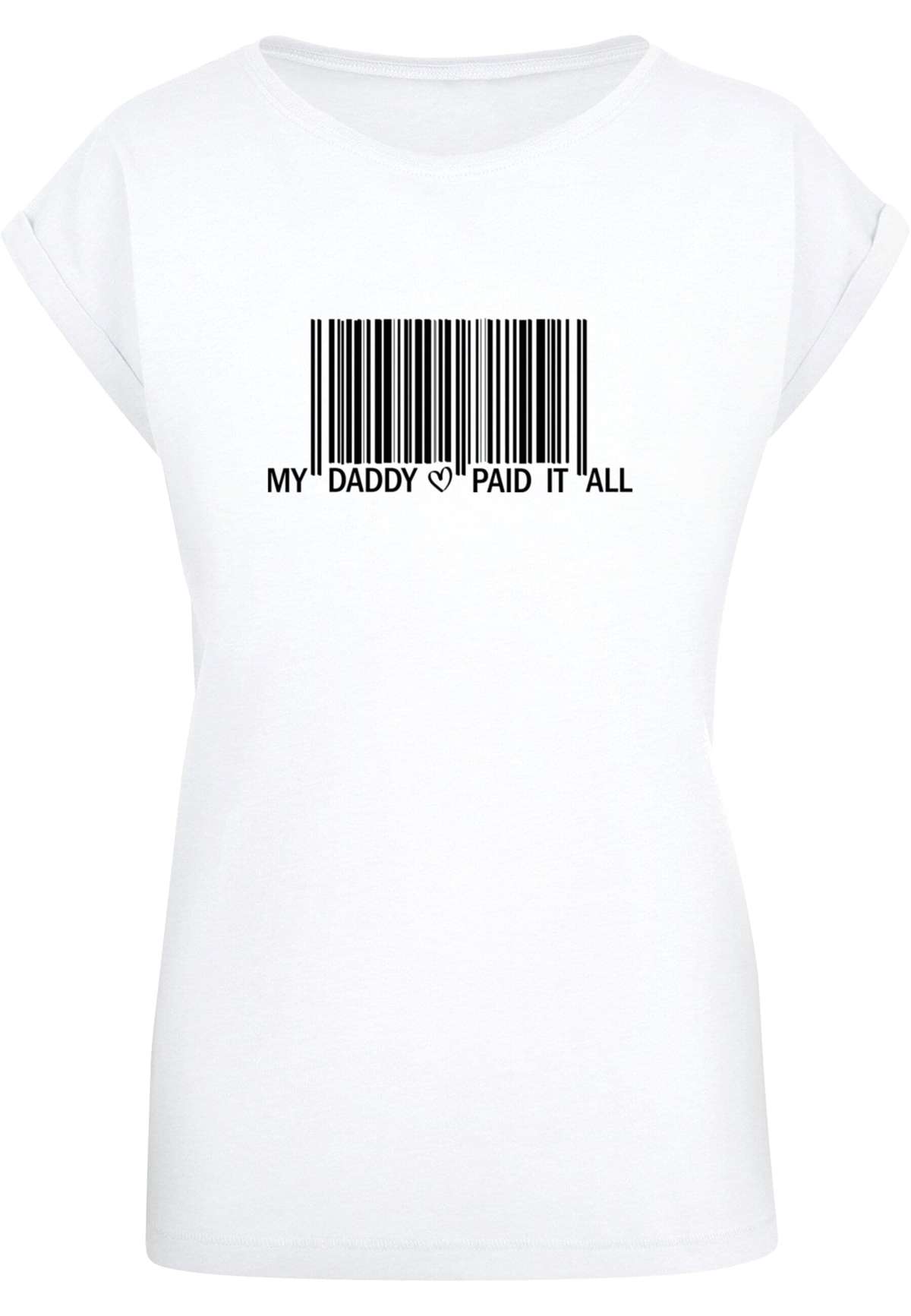 футболка »Damen Ladies Dad Pay Barcode Extended Shoulder Tee«