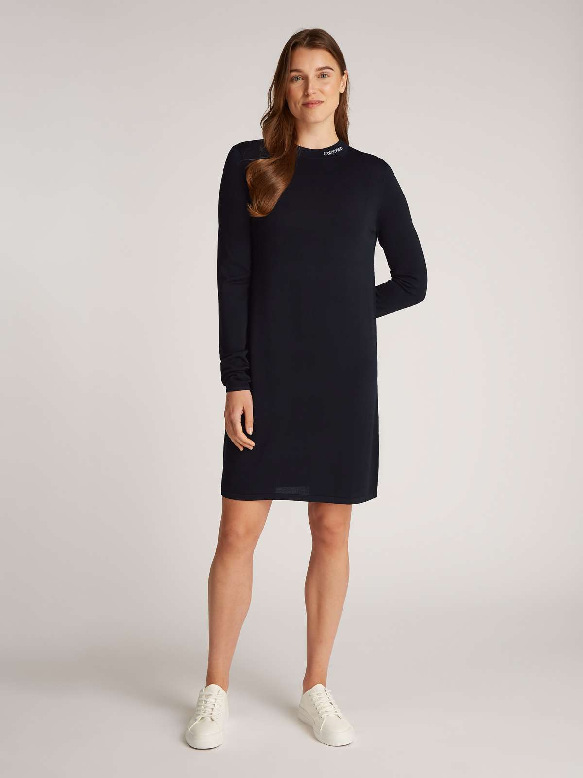 Платье макси с логотипом SMOOTH YARN SWEATER DRESS