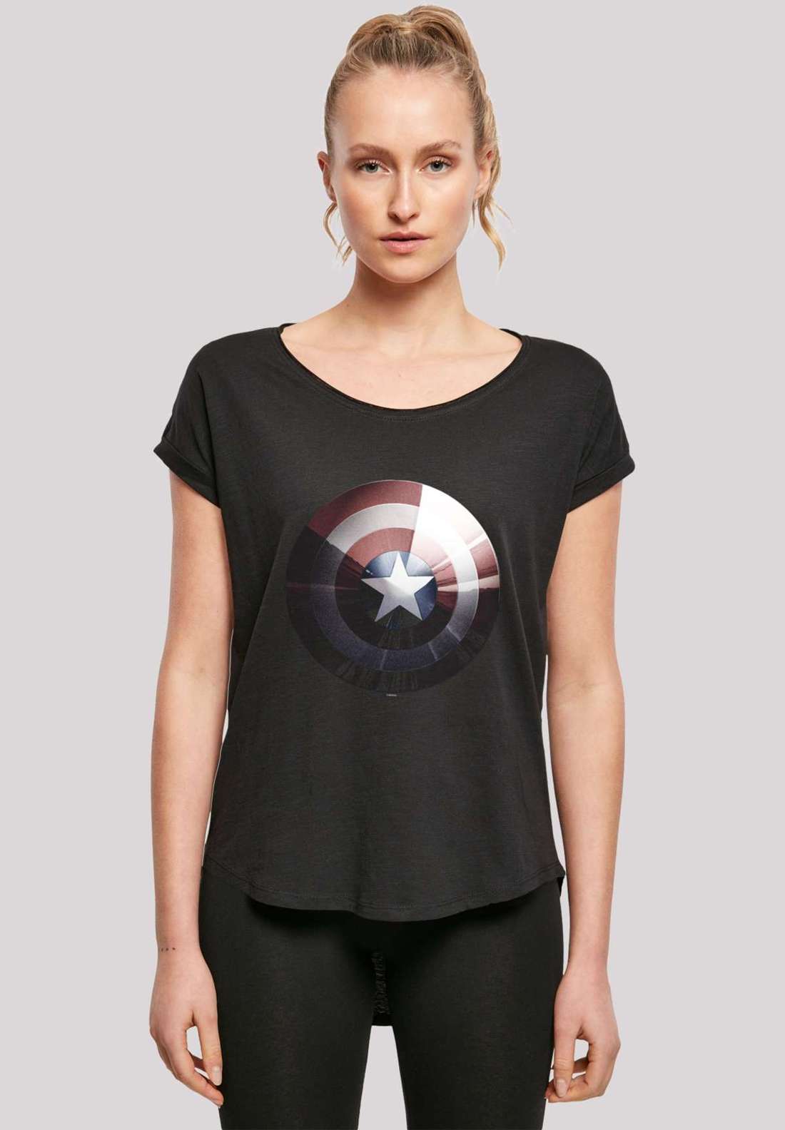 футболка Marvel Superhelden Captain America Shield Shiny`