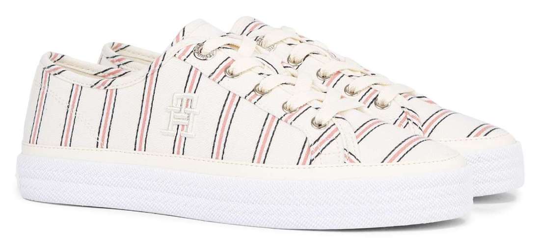 Кроссовки на платформе с логотипом TH VULC CANVAS SNEAKER SHIRTING