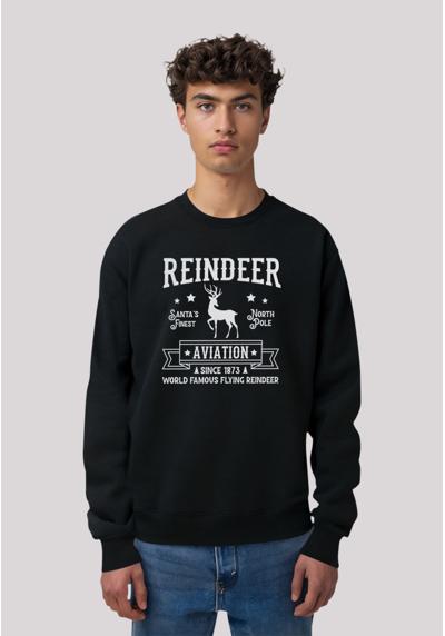 толстовка Weihnachten Reindeer Aviation Retro Sign