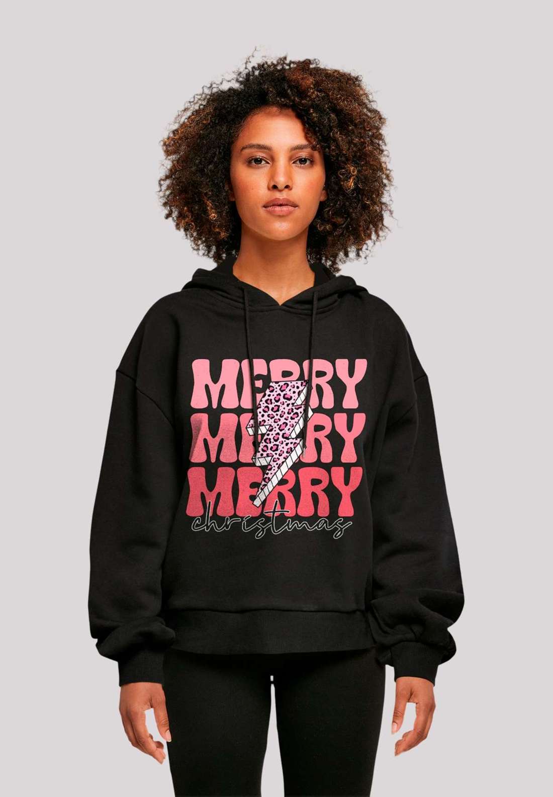 Толстовка с капюшоном Merry Weihnachten Print Leo Print