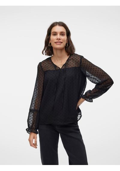 Блузка-рубашка VMLEAH LS LACE TOP WVN GA NOOS
