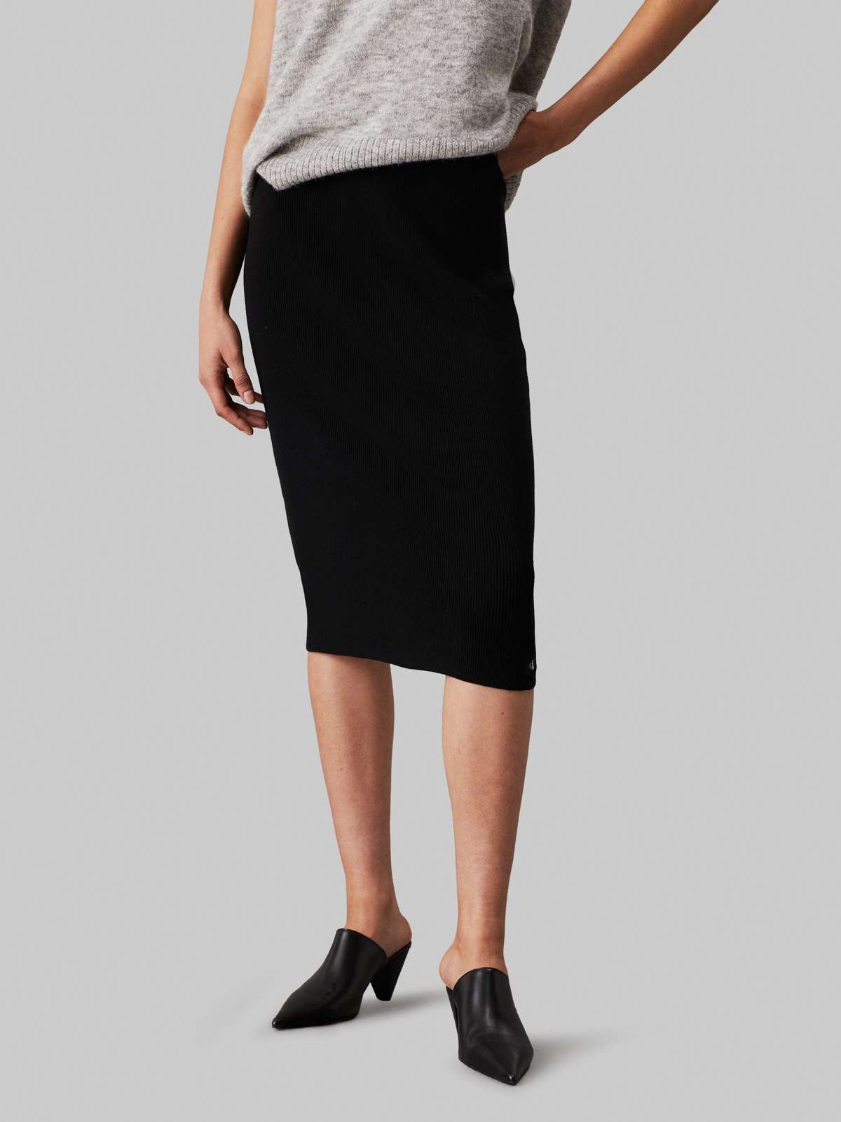 Юбка из джерси с нашивкой-логотипом WOVEN LABEL SWEATER SKIRT