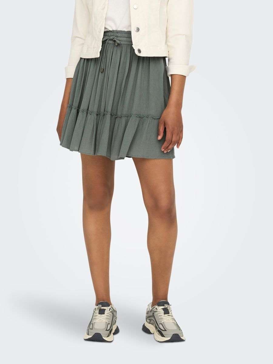 Мини-юбка с воланом ONLIBIZA LIFE SHORT SKIRT WVN NOOS