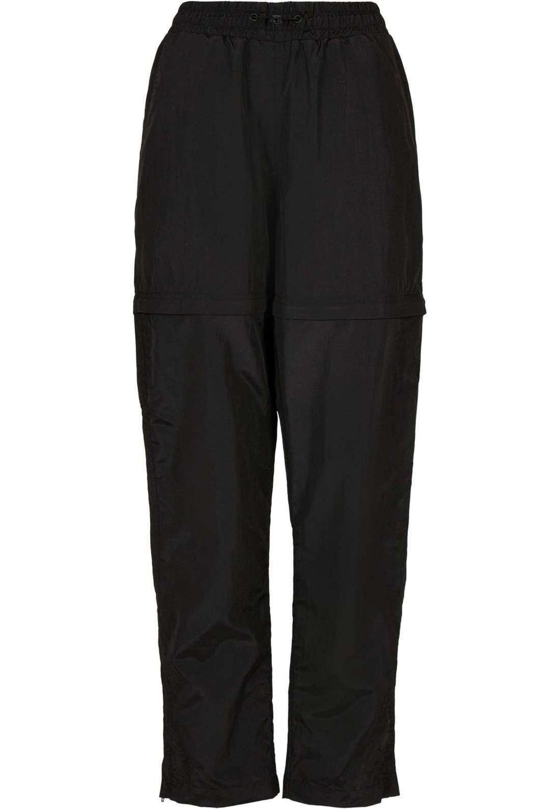 Тканевые брюки Urban Classics Damen Ladies Shiny Crinkle Nylon Zip Pants