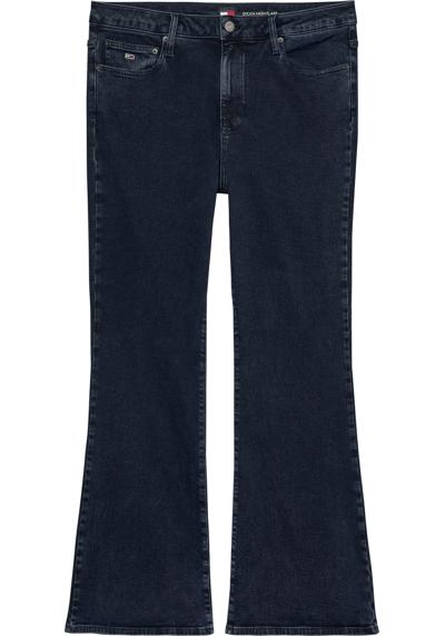 Расклешенные джинсы больших размеров с пятью карманами.