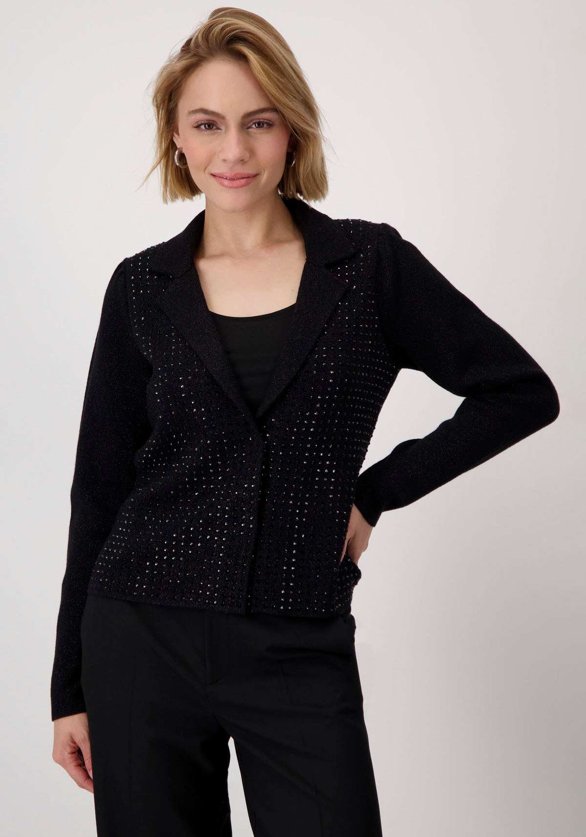 Кардиган Jacke Strickblazer Nieten