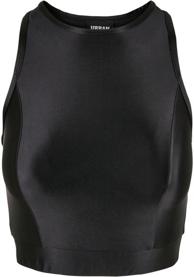 Мышечная рубашка Urban Classics Damen Ladies Cropped Shiny Top