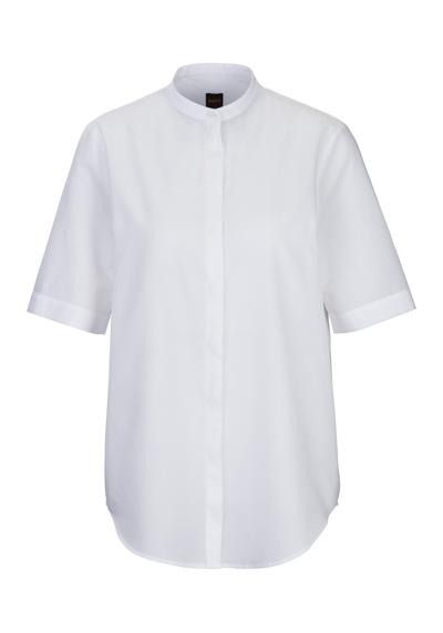 Блузка-рубашка с воротником стойкой