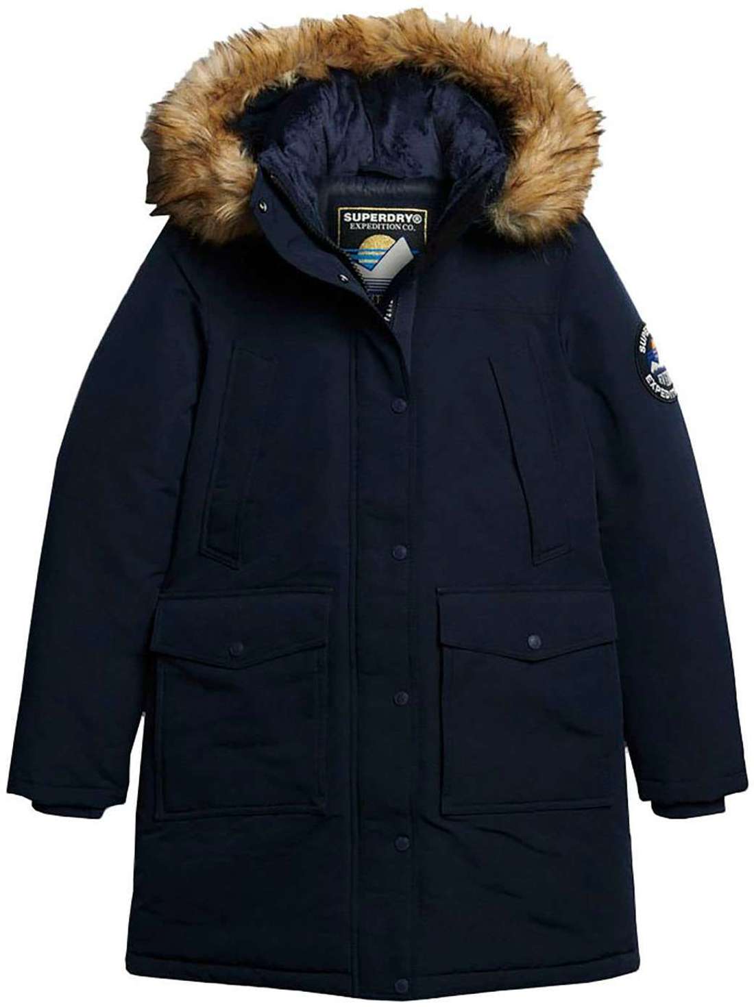 Стеганая куртка с капюшоном EVEREST FAUX FUR PARKA JACKET