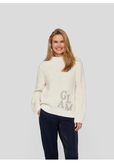 Вязаный свитер Strickpullover mit Glitzer-Schriftzug