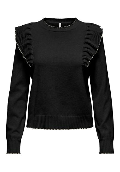 Вязаный свитер ONLAMA LIFE LS O-NECK RUFFLE CC KNT