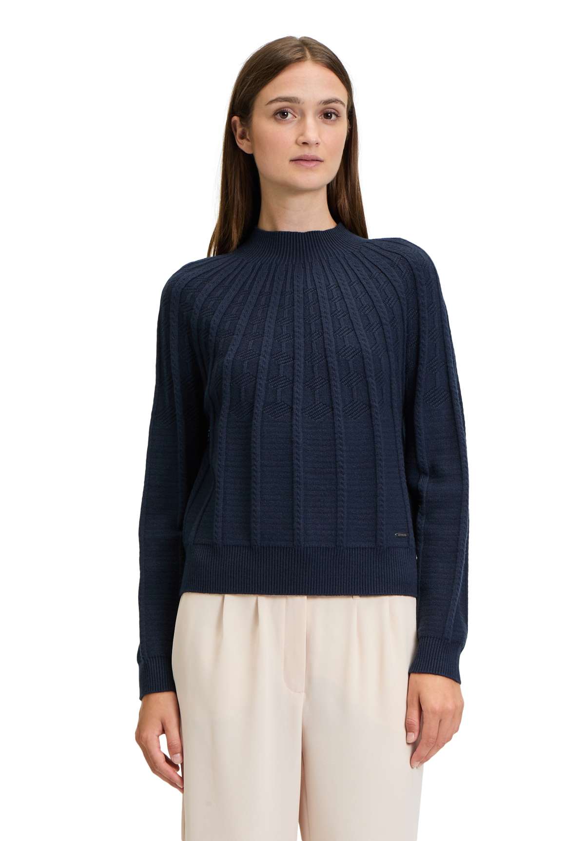 Вязаный свитер Betty & Co Strickpullover mit Stehkragen