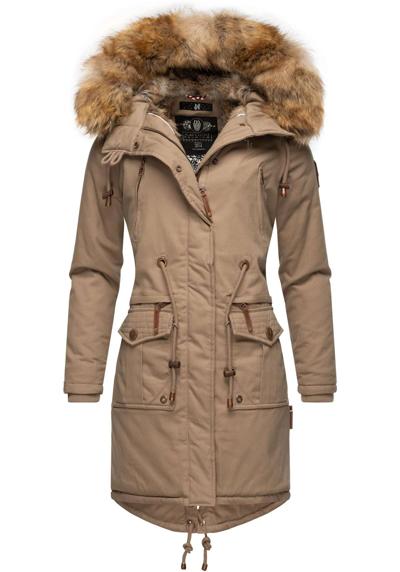 Зимнее пальто, стильная женская зимняя хлопковая парка с искусственным мехом.