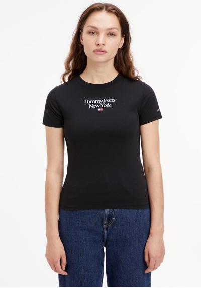 Рубашка с короткими рукавами и принтом Tommy Jeans на уровне груди. TJW BBY ESSENTIAL LOGO 1 SS