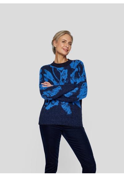 Вязаный свитер Pullover mit floralem Jacquardmuster