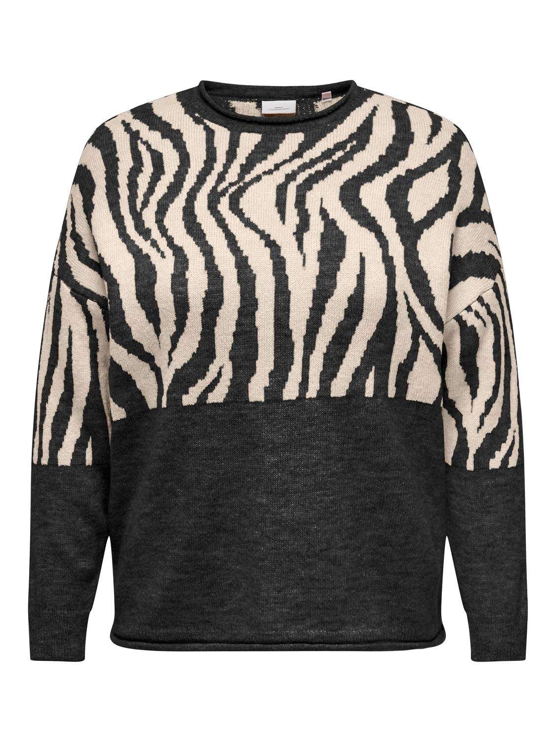 Свитер с круглым вырезом »CARJADE ZEBRA L/S O-NECK KNT«