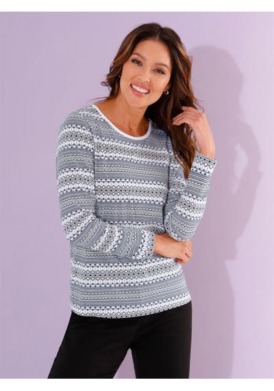 рубашка с круглым вырезом Langarm-Shirt